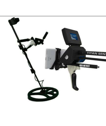 GER DETECT Titan 1000 Long Range Metal Detector - Long Range Detector for All Terrains, Silver
